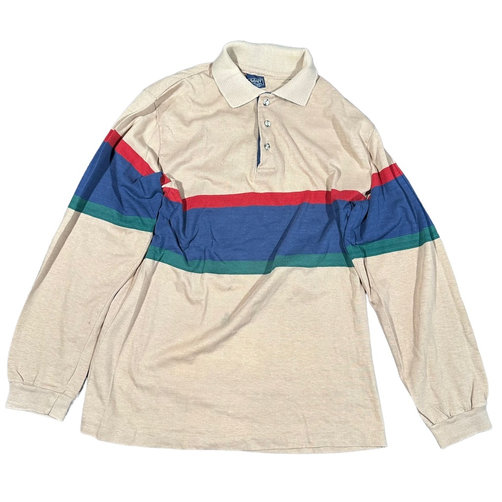 Vintage Grant The Rugger Long Sleeve 3 Quarter Button Collared Shirt Size Large